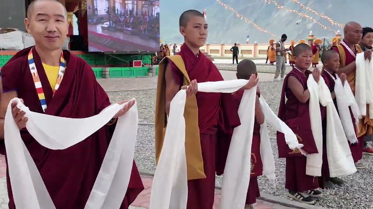 Grand welcome by Zanskar people to ￼His Holiness the 14th Dalai Lama on 21 July 2025.
