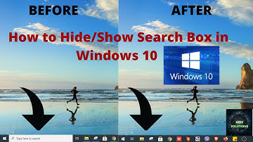 EASIEST WAY to Hide/Show Search Box in Windows 10 | BREE SOLUTIONS