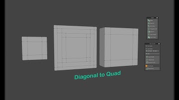 Diagonal to Quad | eMesh Script Panel for MODO
