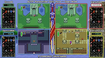 Kova46 vs signumbs vs DemonRHK vs Takeruimpulse, Open. ALTTP Randomizer Daily Race