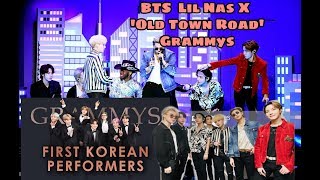 BTS Lil Nas X Old Town Road Grammys Performance [ Bts Grammy's2020 ]