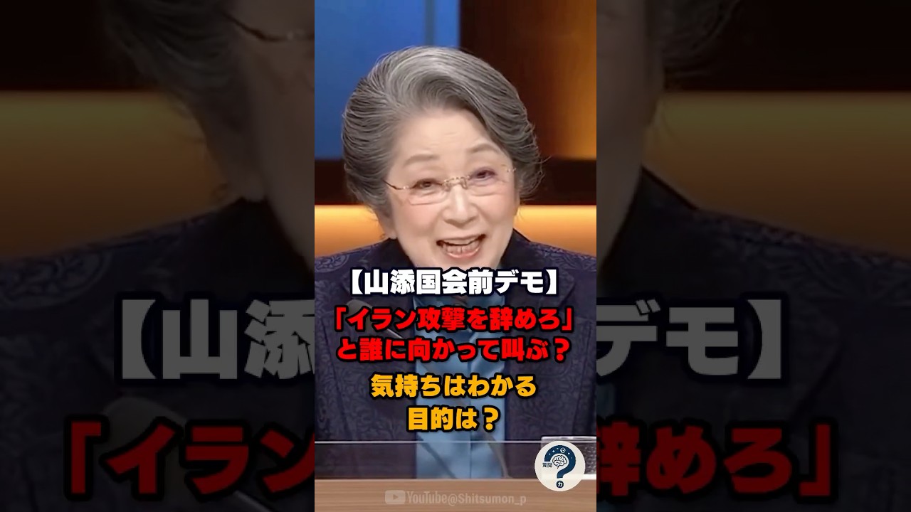 【共産党山添】国会前デモ「イラン攻撃辞めろ」→どういう意味? #時事問題 #shorts
