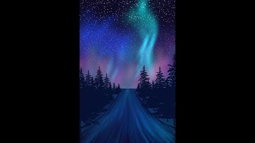 Aurora Borealis (iPad Drawing in Procreate)