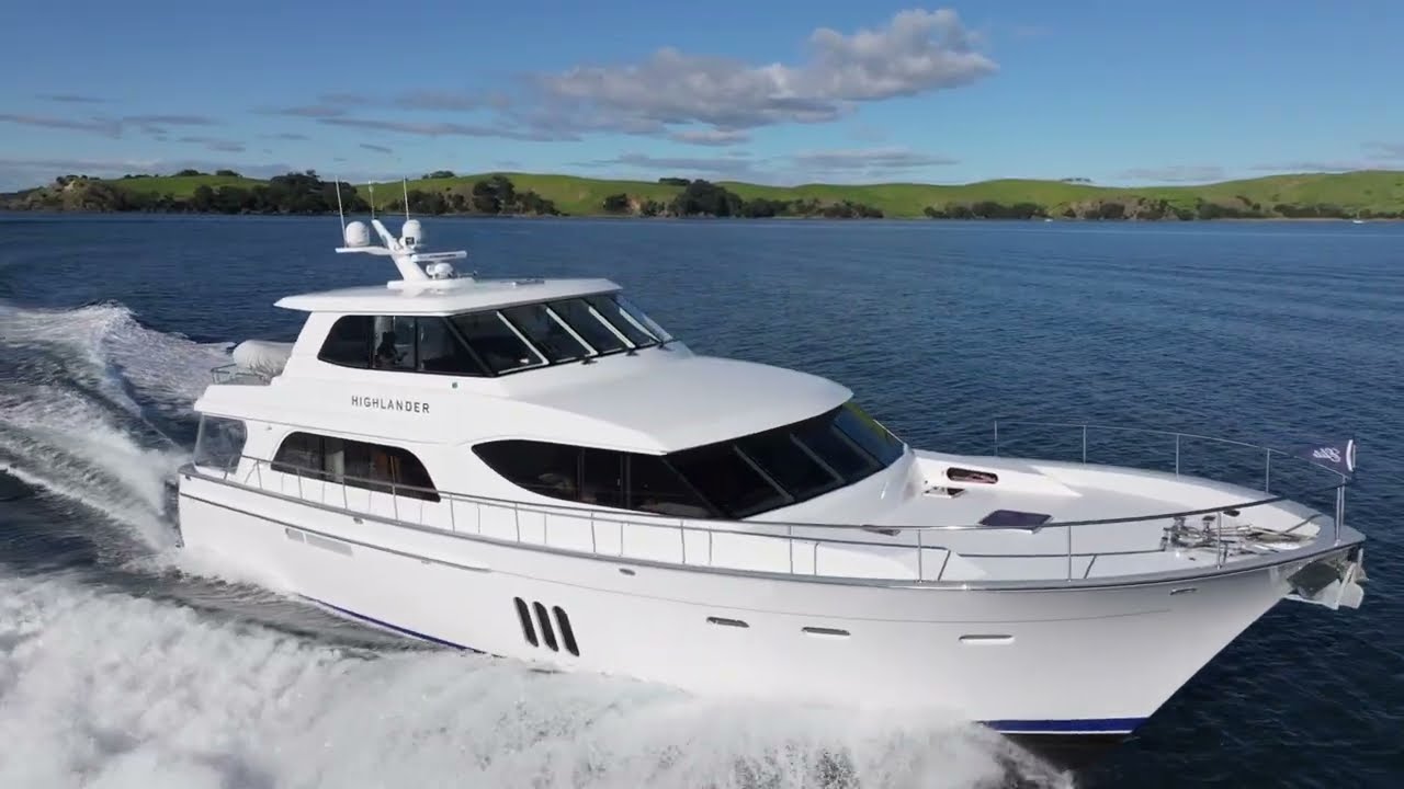 ⁣2016 Elite 20m Midship Pilothouse/Skylounge Motor Yacht 'Highlander’ | Alexander Marine Australia