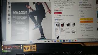 Ultra Performance 3 Pack Fleece Active Tech Joggers for Men with Zipper Pockets