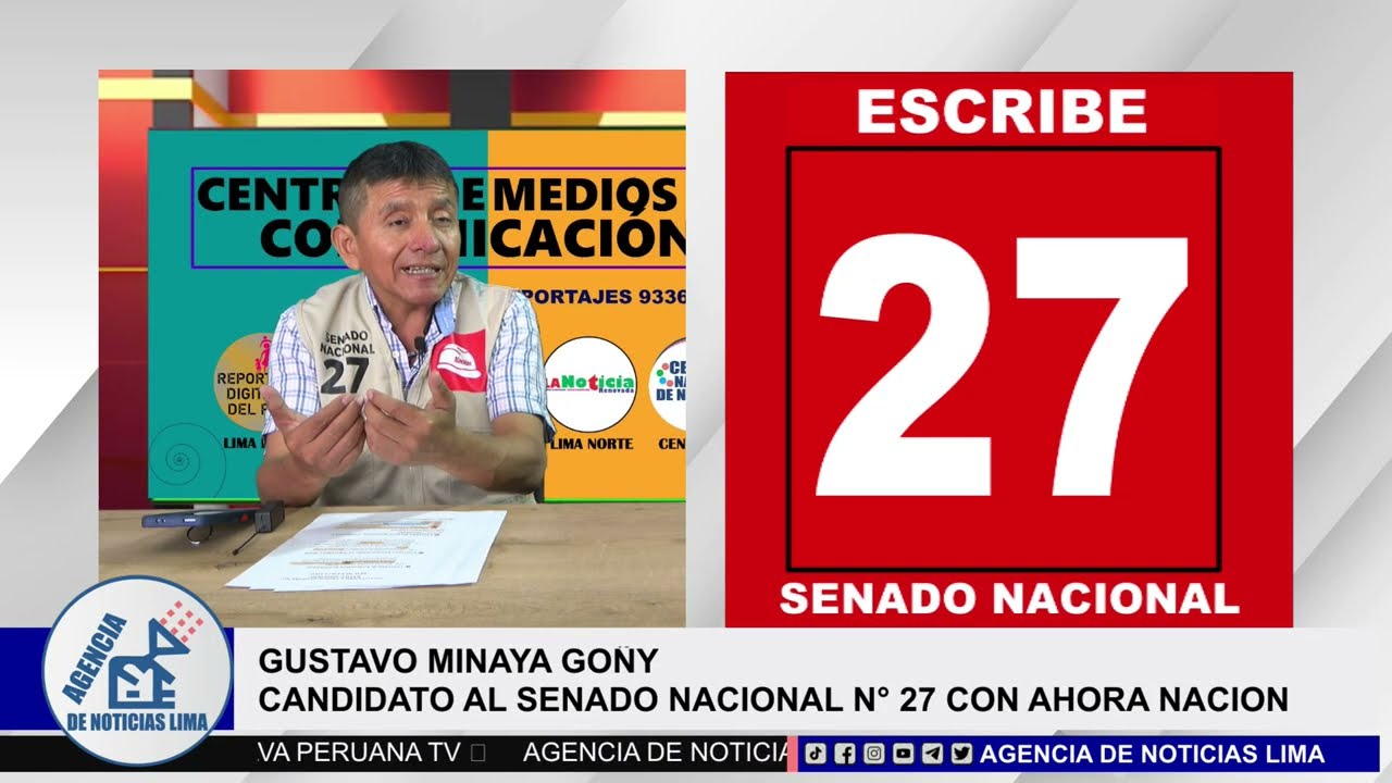 Gustavo Minaya Goñy candidato al Senado Nacional N° 27 con Ahora Nación