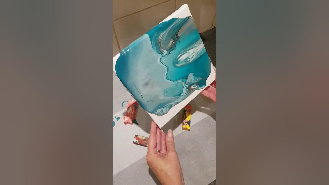 Canvas pour with Boom Gel Stain - YouTube