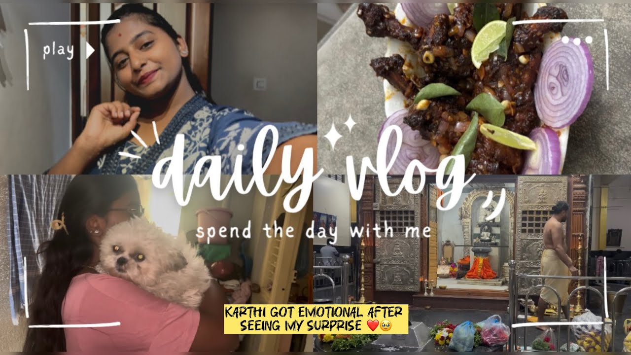Daily vlog|Karthi Got Emotional After My Surprise 🥹❤️😂 | #chandanagowda #dailyvlog 