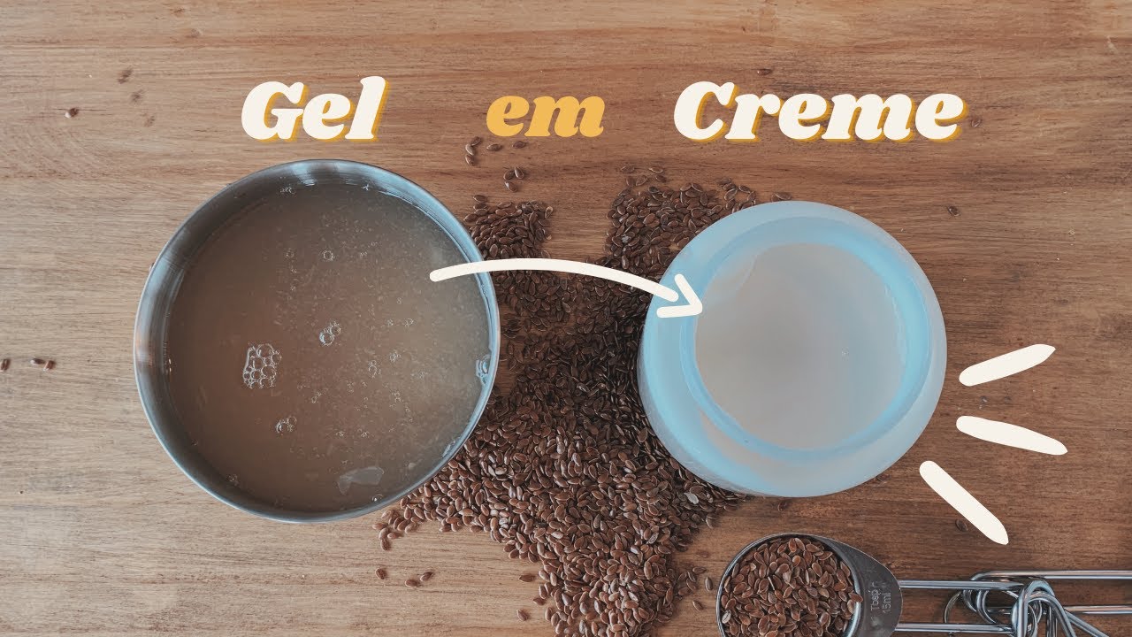 Como fazer creme capilar natural com Gel de linhaça | Cosméticos naturais