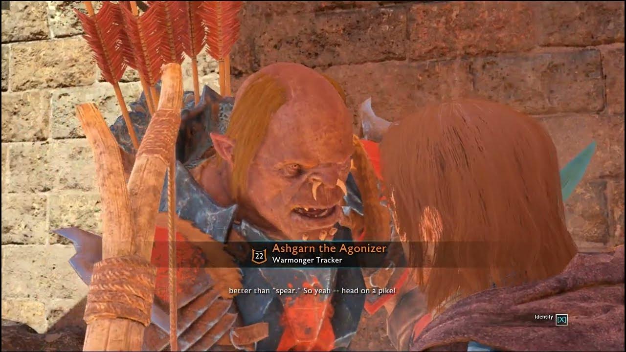 Orc makes dirty hit during Talion's execution Shadow of War YouTube