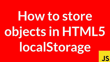 How to store objects in HTML5 localStorage (JavaScript)