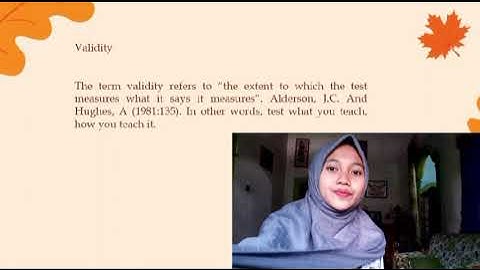 THE CHARACTERISTICS OF A LANGUAGE TESTING