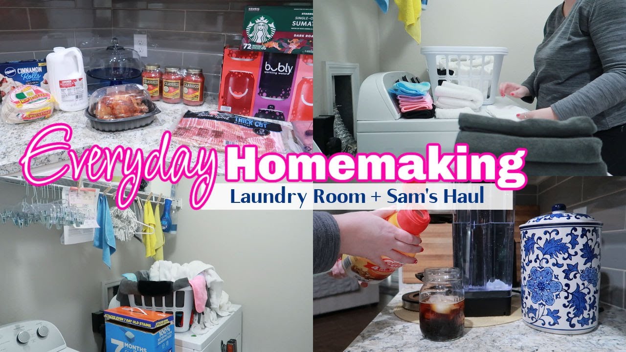 Everyday Homemaking | Laundry Room and Grocery Haul - YouTube