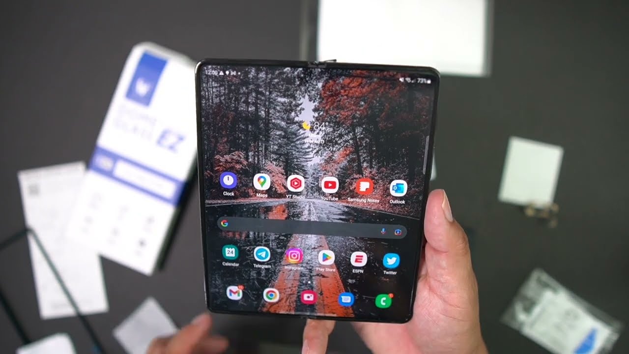 Samsung Galaxy Z Fold 4 WhiteStone Dome EZ Glass Screen Protector How