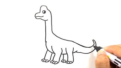 How to Draw a Brachiosaurus DINOSAUR Easy Step by Step 