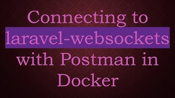 Connecting to laravel-websockets with Postman in Docker