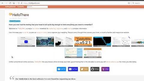 Getting started with TiddlyWiki in a few seconds, without setting anything up