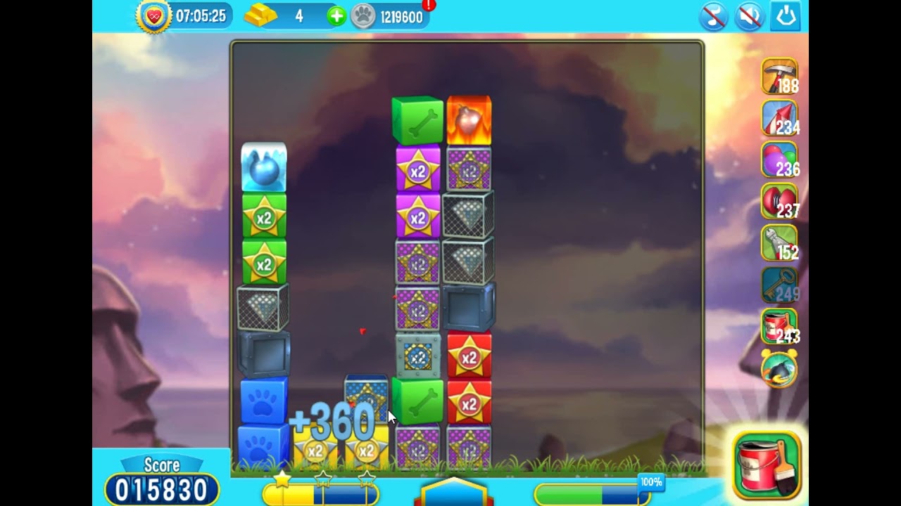 Pet Rescue Saga level 3744 one hammer