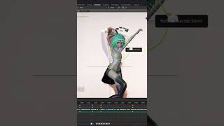 🌙 MMD/Blender tripleS Cameo Animation Process Torso, Head & Arms #dance #gidle #kpop #shorts