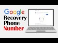 How to Add Recovery Phone Number in Google Account on Laptop