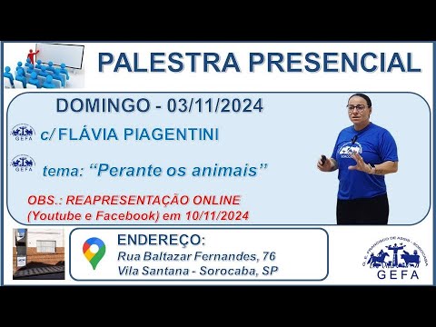 Assista: Palestra Presencial - c/ FL�?VIA PIAGENTINI (03/11/2024)