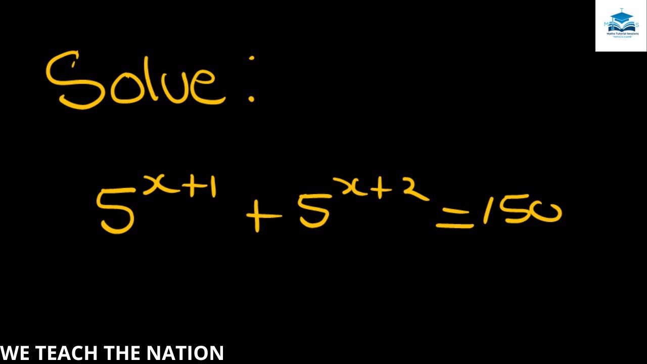 Solving exponential equations. - YouTube