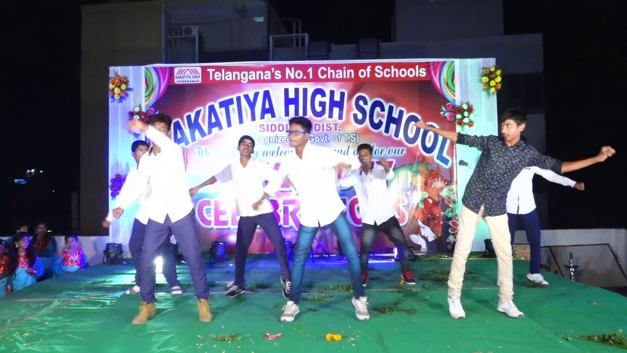 9th Boys dance performance kakatiya annual day .siddipet - YouTube
