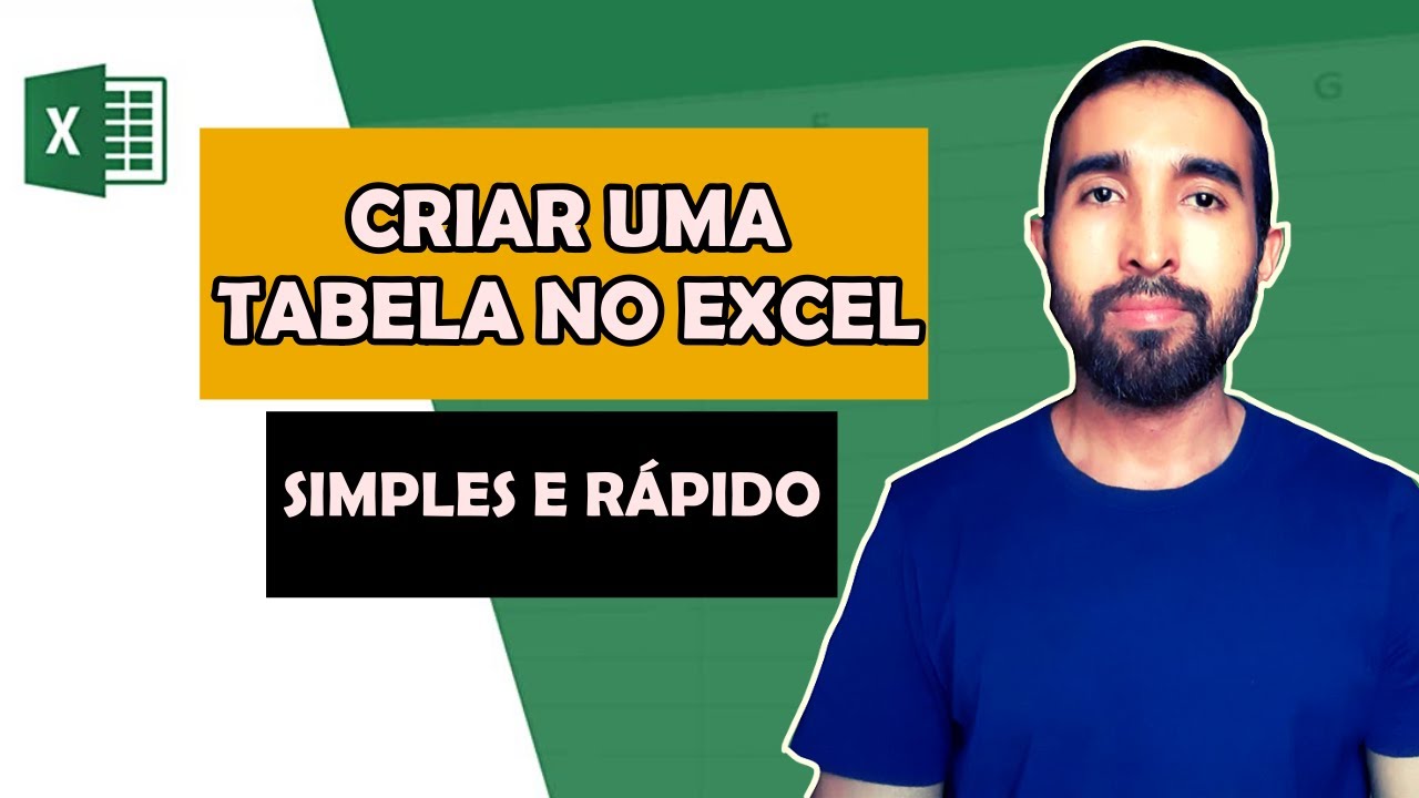 Inserir TABELA EXCEL de Forma Simples e Prática | Como fazer TABELAS ...