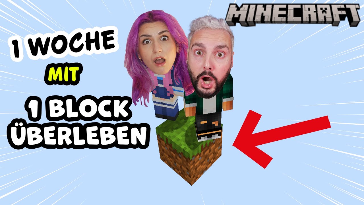 Ich habe 1 WOCHE in Minecraft AUF 1 BLOCK ÜBERLEBT!