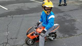 Top speed runs with Nathans new pit bike... Rosso motors 49CC