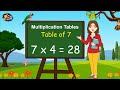 Table of 7  times tables  multiplication tables 7 ka pahada  learning booster  maths tables