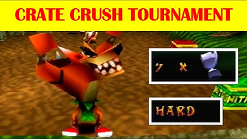 Crate Crush Tournament in HARD Difficulty with 7 Trophies to Win - Crash Bash | PS1