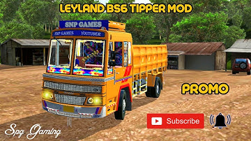 |NEW ASHOK LEYLAND BS6 TIPPER LORRY MOD||PROMO||SPG GAMING||BUSSID REVIEWS|