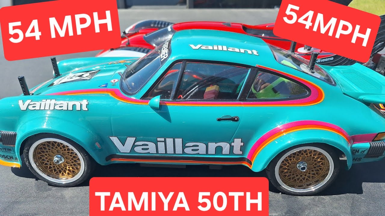 54 MPH Tamiya 50th Anniversary Porsche 934 #speedrun #rc #tamiya