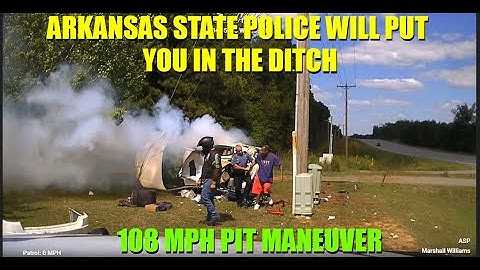 Arkansas State Police 108 MPH PIT Maneuver FLIPS Car Into Pole! Don