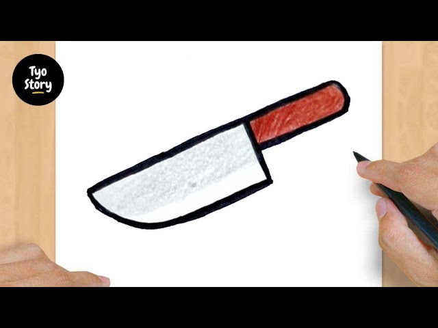 Knife Drawing - How To Draw A Knife Step By Step