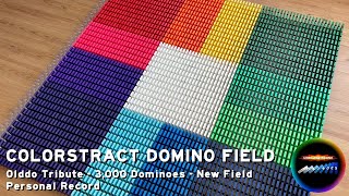 Colorstract Domino Field - Olddo Tribute - 3,000 Dominoes - New Field Personal Record! [4K60]