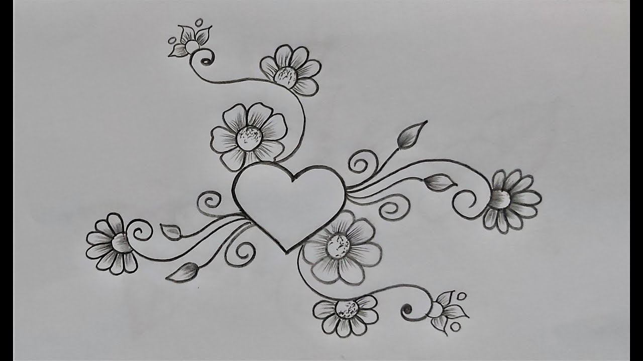 Corner Flower Drawing At Getdrawings - Flower Corner Border Design, HD Png  Download , Transparent Png Image - PNGitem