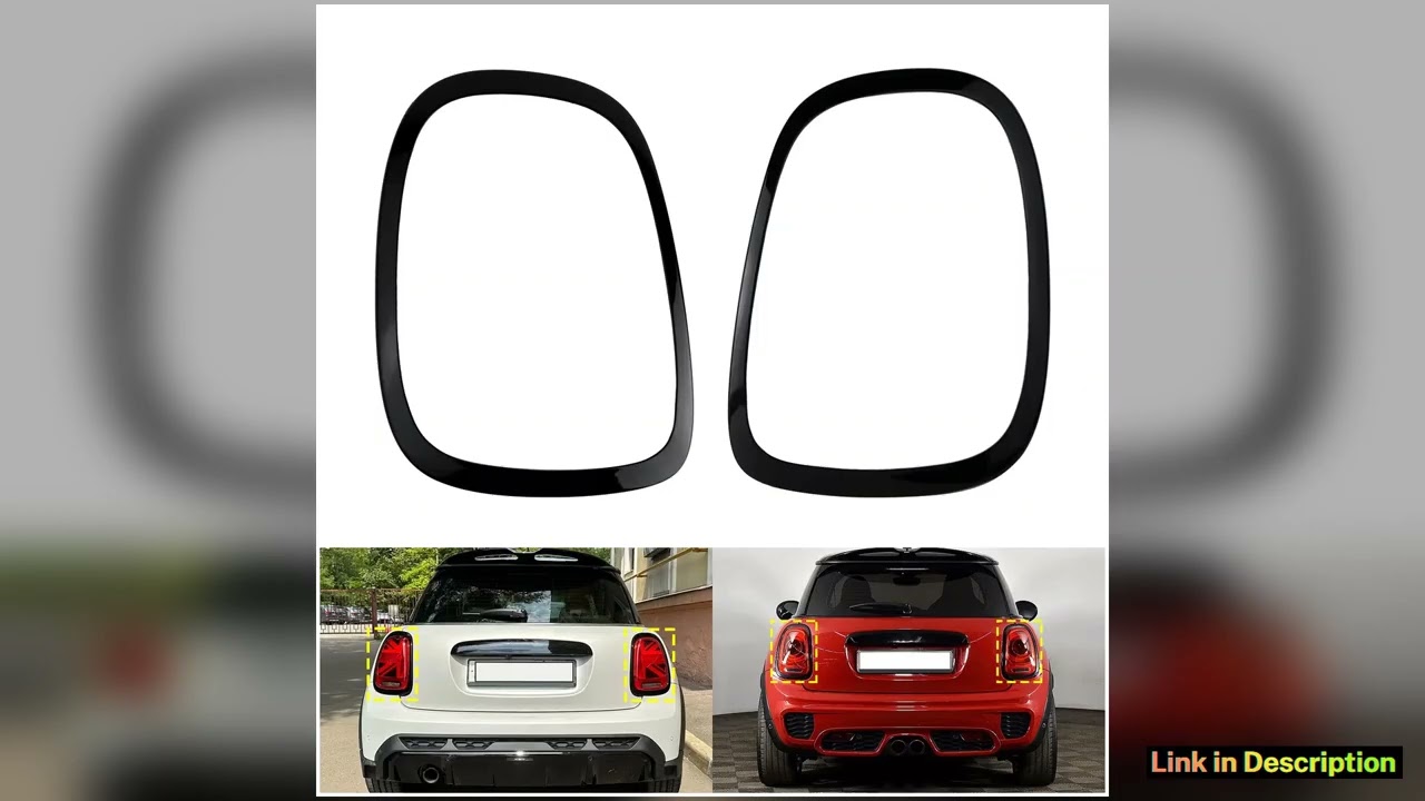 LeftRight Gloss Black Rear Lamp Accessory Taillight Surround Trim Rings Bezel Cover For 20142021 Mi