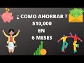 Cómo ahorrar $10,000 en tan solo 6 meses