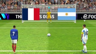 Leo Messi vs Mbappe Match | Argentina vs France match | Penalty shootout match | Efootball 2024 |