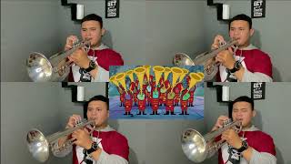 Spongebob Fanfare - trumpet cover - bubble bowl Marchingband intro -sweet victory trumpet .
