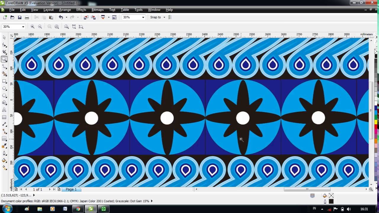 Cara membikin batik  liris dengan corel draw dengan mudah  