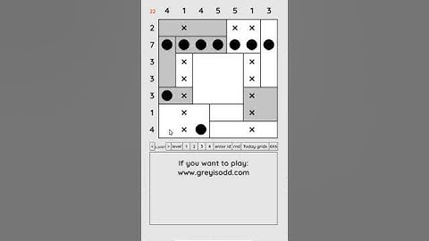 Grey is Odd - Today grids. Solution level 2 7X7 dated 04-02-2024