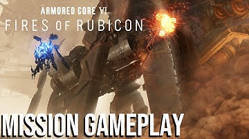 Armored Core VI Fires Of Rubicon - Weaponized Mining Ship Mission Gameplay