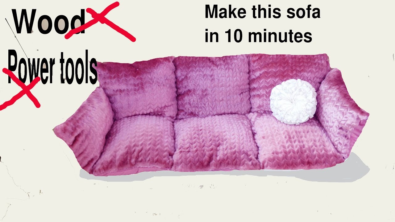 Diy Floor Sofa In Few Minutes Diy Parents And Kids Hacks Youtube