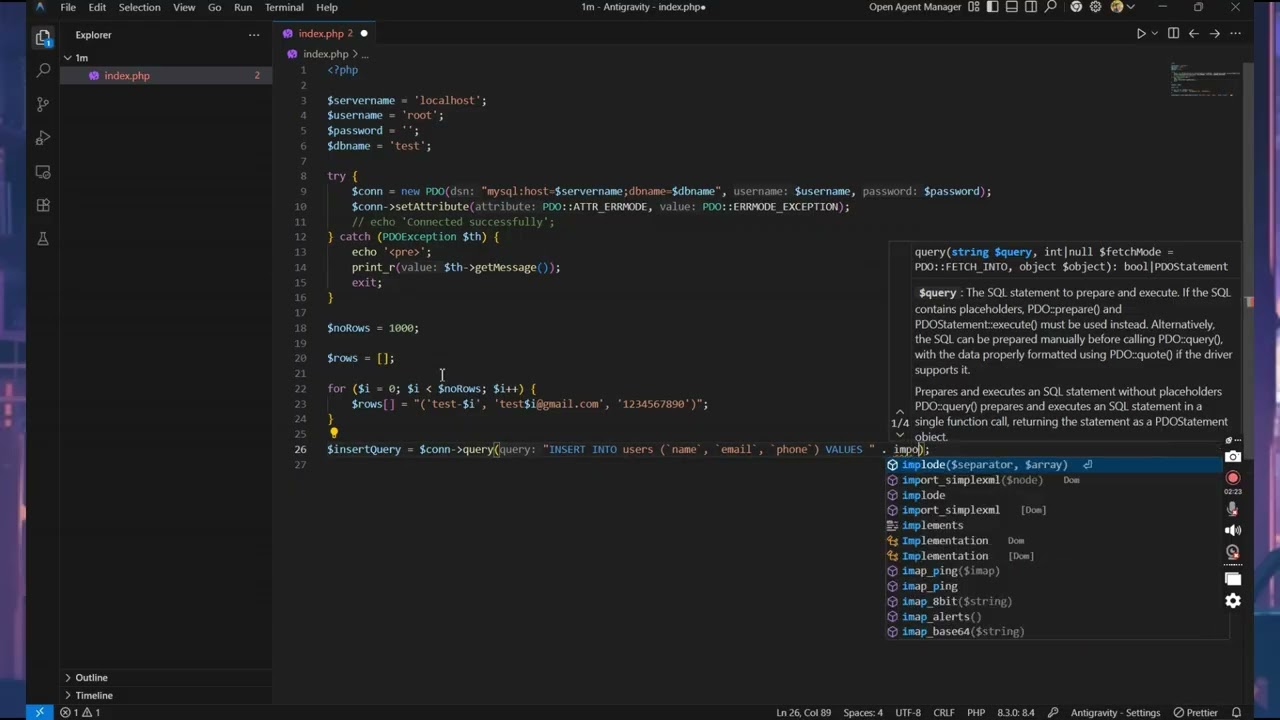 Fastest Way to Insert Large Data in PHP 1000 Records Example 2026 