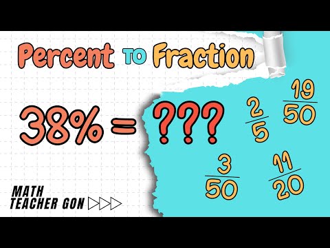 PERCENT TO FRACTION - Converting Percent to Fraction