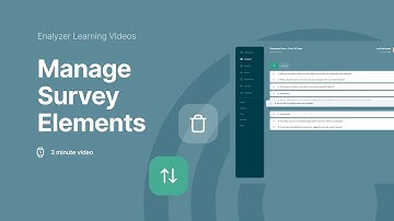 Manage Survey Elements