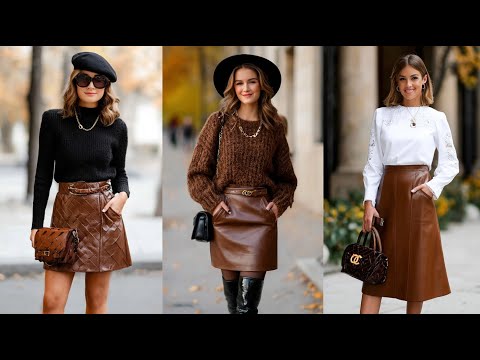 Chic Brown Leather Skirt Outfits Elegant Styling Ideas For Fall Winter 2025 26 